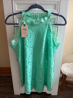 Beayou Lacy High-Neck Top
